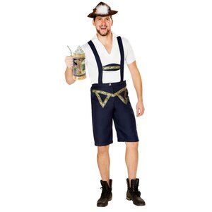 NEW Oktoberfest Beer Bud Costume Mens Large Halloween Party MSRP $75 Missing Hat